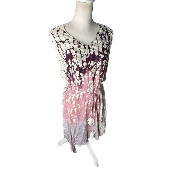 Young Fabulous & Broke Tie Dye Maxi  High Low Size Medium Pink Brwon Tie Midi - Picture 2 of 4